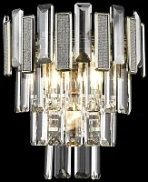 Бра Candida WE131.03.301 Wertmark прозрачный 3 лампы, основание золотое в стиле классический 